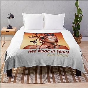Red Moon in Venus by Kali Uchis Throw Blanket