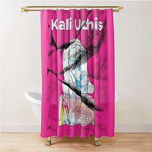 Kali Uchis in Pink Shower Curtain
